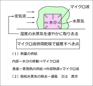 マイクロ波併用乾燥メカニズム